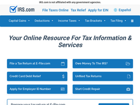 'irs.com' screenshot
