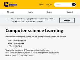 'isaaccomputerscience.org' screenshot