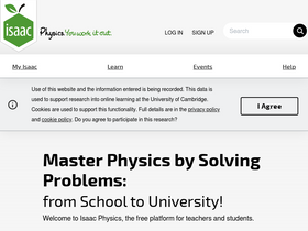 'isaacphysics.org' screenshot