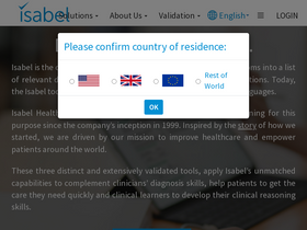 'isabelhealthcare.com' screenshot
