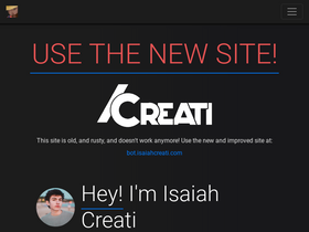 'isaiahcreati.com' screenshot