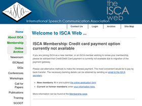 'isca-speech.org' screenshot