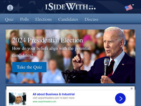 'isidewith.com' screenshot