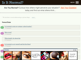 'isitnormal.com' screenshot