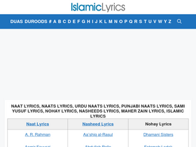 'islamiclyrics.net' screenshot