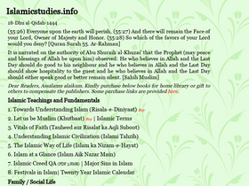 'islamicstudies.info' screenshot