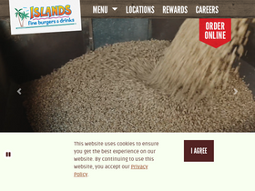 'islandsrestaurants.com' screenshot