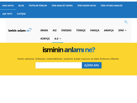 'ismininanlamine.com' screenshot