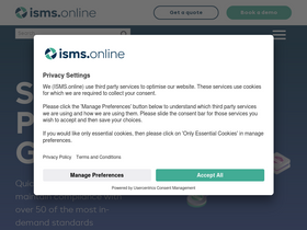 'isms.online' screenshot