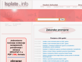 'isplate.info' screenshot