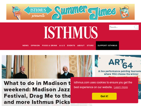 'isthmus.com' screenshot
