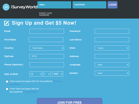 'isurveyworld.com' screenshot