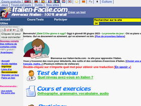 'italien-facile.com' screenshot