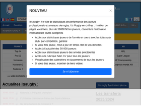 'itsrugby.fr' screenshot