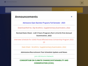 'iub.edu.pk' screenshot