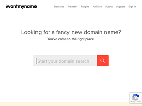 'iwantmyname.com' screenshot