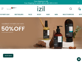 'izilbeauty.com' screenshot
