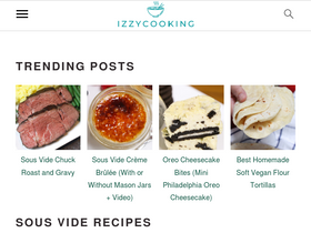 'izzycooking.com' screenshot