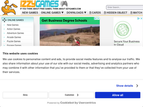 'izzygames.com' screenshot