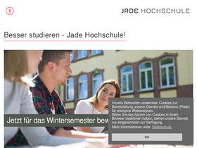 'jade-hs.de' screenshot