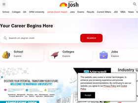 'jagranjosh.com' screenshot