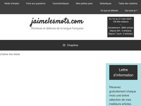 'jaimelesmots.com' screenshot