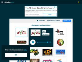 'jamaicaradio.net' screenshot
