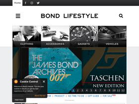 'jamesbondlifestyle.com' screenshot