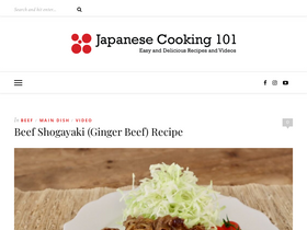 'japanesecooking101.com' screenshot