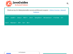 'javaguides.net' screenshot