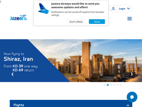 'jazeeraairways.com' screenshot