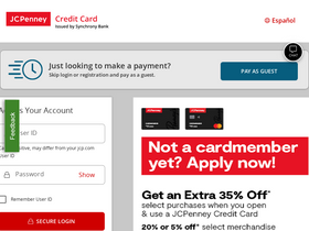 'jcpcreditcard.com' screenshot