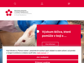 'jcu.cz' screenshot