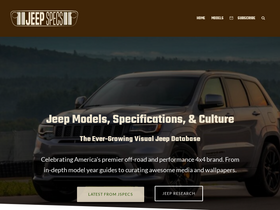 'jeepspecs.com' screenshot