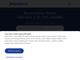 'jenprace.cz' screenshot