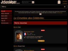 'jesuismort.com' screenshot