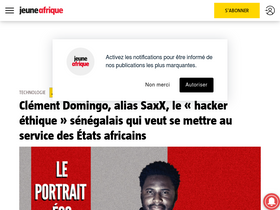 'jeuneafrique.com' screenshot