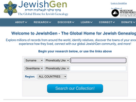 'jewishgen.org' screenshot