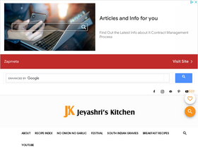'jeyashriskitchen.com' screenshot