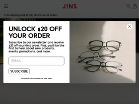 'jins.com' screenshot