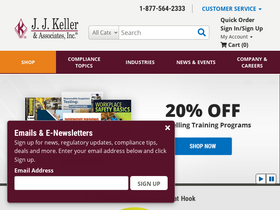 'jjkeller.com' screenshot