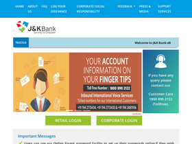 'jkbankonline.com' screenshot