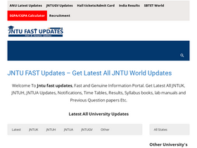 'jntufastupdates.com' screenshot