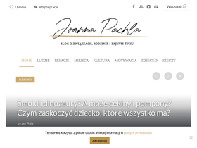 'joannapachla.com' screenshot