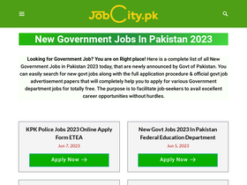 'jobcity.pk' screenshot