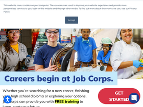 'jobcorps.gov' screenshot