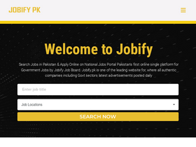 'jobify.pk' screenshot