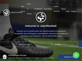 'jobs4football.com' screenshot