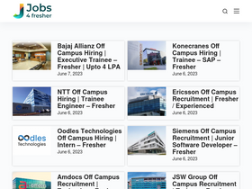 'jobs4fresher.com' screenshot