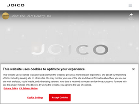 'joico.com' screenshot